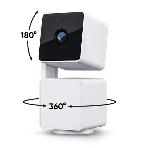 Wyze Cam Pan v3 — #1 Security Camera on TikTok! Wired, Indoor/Outdoor Pan Tilt Zoom (PTZ) w/ 360 Degree Motion Tracking, Color Night Vision, HD, WiFi