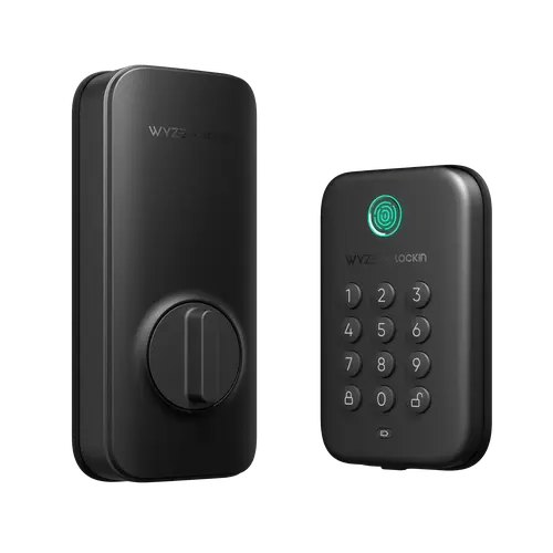 Wyze Lock Bolt — Fingerprint Keyless Security Lock, Smart Bluetooth Deadbolt Replacement, IPX5 Weatherproof, Auto-Lock, Smartphone Control