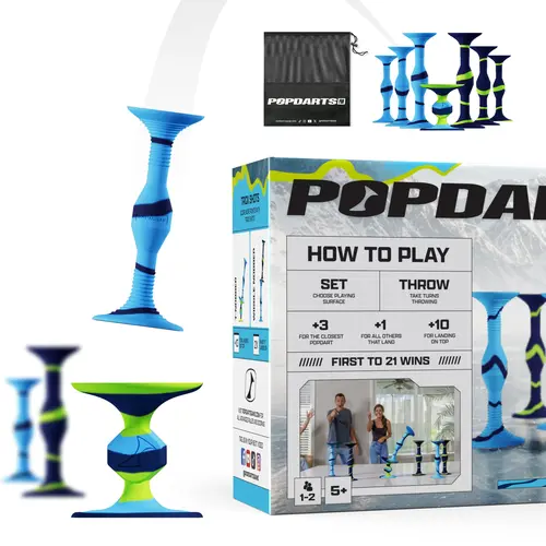 Popdarts Pro Pack - Custom Color Dart Set with 10pt Top Hit Sporty Soft Darts Gear, Birthday Gifts for Him, Unique Gifts for Man, Ideal for Game Nights & Competitive Indoor/Outdoor Play