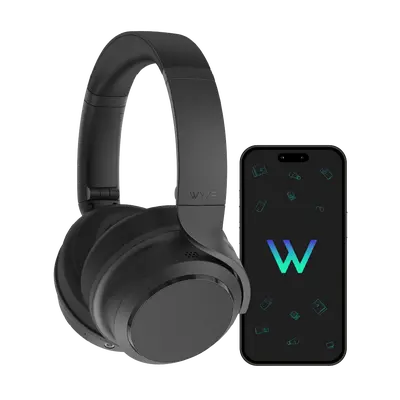 Wyze Headphones — #1 Over-Ear Headphones on TikTok, Active Noise Cancellation Bluetooth Audio Earphones, Lightweight, Aux Cord, Rich Bass, Android iOS