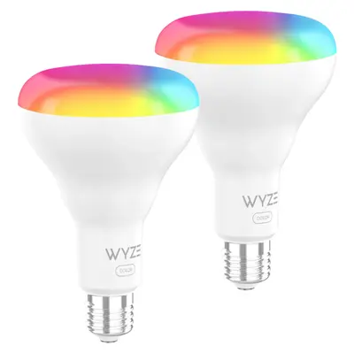 Wyze Bulb Color BR30 — Wi-Fi Smart Bulb, E26 Base, 950 Lumens, 16 Million Colors & Tunable White, Compatible with Alexa & Google Assistant Dimmable Led Lights, Rgb Colorful Led