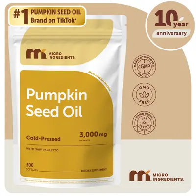 Micro Ingredients Pumpkin Seed Oil with Saw Palmetto Softgels