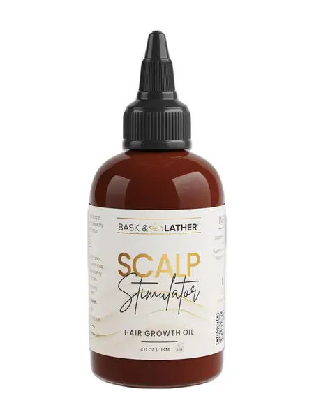 JUMBO Scalp Stimulator Hair Growth Oil – Lightweight Rosemary & Mint Blend for Thicker, Fuller Hair, Alopecia Support & Hair Regrowth | Stimulates Roots & Nourishes All Hair Types by Bask & Lather
