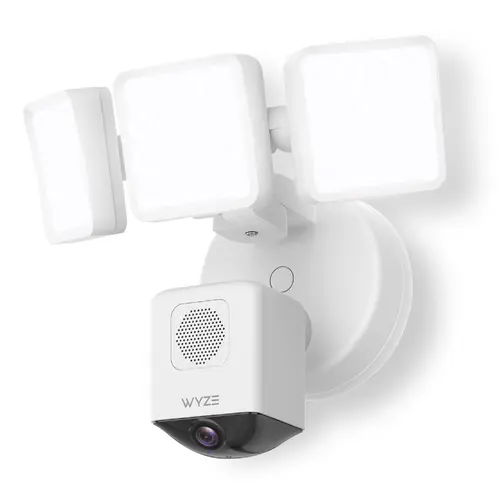 Wyze Cam Floodlight Pro — Hard-Wired 2K HD Outdoor Smart Security Camera, Adjustable 3000 Lumen LEDs, Color Night Vision, 180º View, Motion Detection