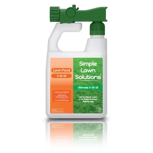 Lawn Food 3-18-18 | High Phosphorus & Potassium Liquid Fertilizer | Strong Roots & Turf Protection | Ready-to-use Attached Sprayer | 32 oz