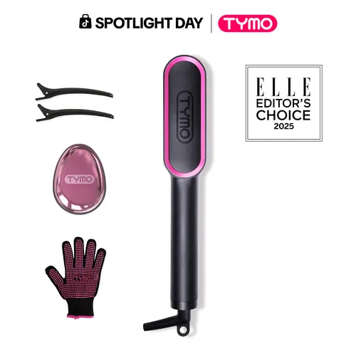 TYMO RING Series - TYMO RING or TYMO RING PLUS or TYMO FLIPRO 2-in-1 Straightener Comb for Frizz-Free Styling, Ionic Titanium Brush, 9 Temp & LED, Multifunctional Brush, Fast Heat, Each Sold Separately; Summervibes Plancha de Cabello gift Hair Flat Iron,,
