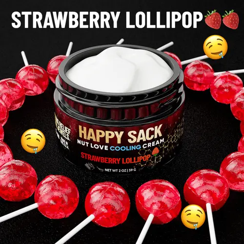 Happy Sack Nut Love Cooling Ball Cream- No More Itching & Chafing, Clinically Proven Odor Elimination, Calming, Soothing, fresh smelling, hydrated cool balls.