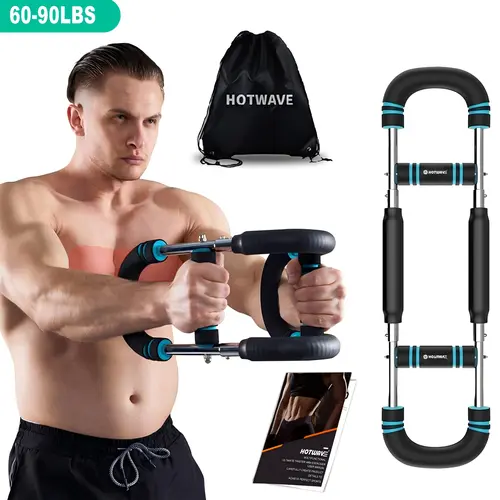 HOTWAVE Arm Trainer,Adjustable Chest Workout Equipment,Arm Trainer for Men,Chest Trainer for Men,Upper body Strength Training, Portable Spring Resistance Home Fitness Equipment