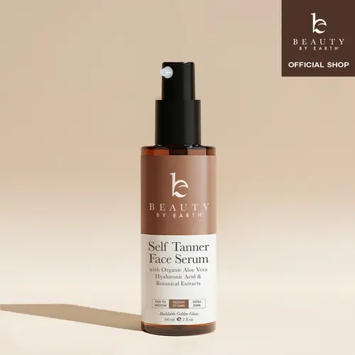 Beauty by Earth Self Tanner Face Serum - USA Made Hydrating Tanning Serum Natural Ingredients for All Skincare Sunless Golden Safe Bronze Tan