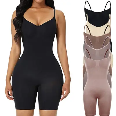 FeelinGirl Shapewear for Women Butt Lifter Bodysuit Seamless Shapewear Seamless Womenswear Comfort Spaghetti Strap Hip Underwear Basic newarrivals SohoChic