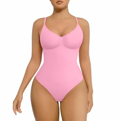 FeelinGirl Seamless Covered Bust Jumpsuit Thong Bodysuit Fit Comfort Slimming  Womenswear Breathable Hip Tops Soft Body Hugging bodysuit shapewear  newarrivals SohoChic