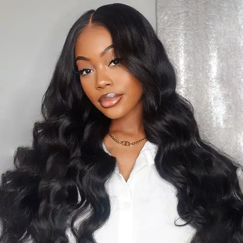 ISEE HAIR Glueless Body Wave Human Hair Wigs for Beginners, 6x4 Pre-Cut HD Lace Front with an Adjustable Breathable Medium Cap, Natural Look, No Glue, Quick On/Off, Natural Looking Wig, Lace Closure Wig#SoHoChic #TikTokShopBackToSchool