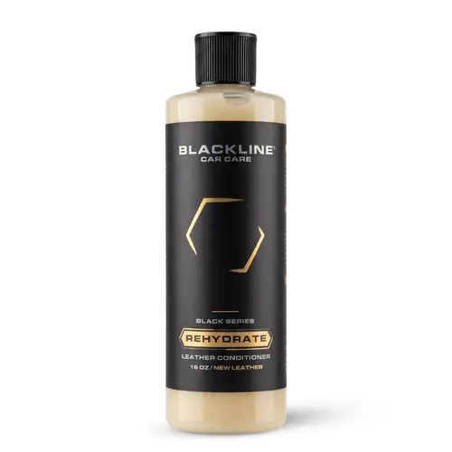 BLACKLINE Rehydrate Leather Conditioner - Car Detailing Products, Auto Detailing Supplies with UV Protection, Classic Scent, UV Guard for Seats, Furniture-Safe Use, Restores Dry Leather Seats