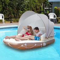 COSTWAY Inflatable Pool Float, 2/4/6 People Inflatable Pool Raft w/ Cup Holders for Adults Kids, Floating Island Toys for Party, Beach, River, Lake-Deals for You Days