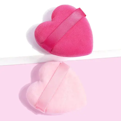 MAANGE Heart Shaped Powder Puff, 2/10pcs Soft Makeup Sponge Puff for Liquid Foundation, Loose Powder, Body Powder, Cream, Blush, Concealer, Makeup Puffs