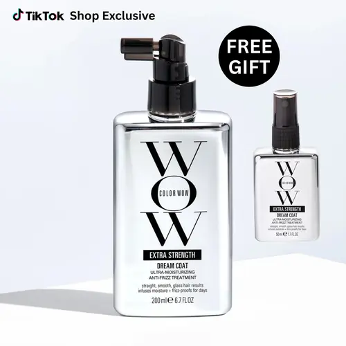 Color Wow Extra Strength Dream Coat | Anti-Frizz Treatment for Curly, Coily, Dry, Frizzy Hair | Humidity Protection | Heat Protectant | Style Spray For Silk Press, Sew-In, Straightened Hair