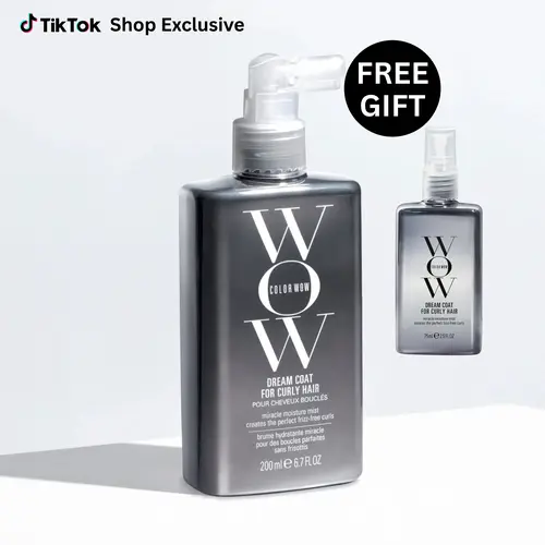 Color Wow Dream Coat for Curly Hair | Anti-Frizz Spray for Wavy Hair, Lightweight Styling Product for Wavy & Curly Hair, Defines Waves, Hydrates & Controls Frizz | Formulated With Hydrolyzed Keratin