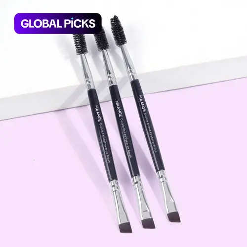 MAANGE Double-Ended Eyebrow Brush, Professional Angled Brow Brush, Eyelash Spoolie Brush, Beauty Makeup Brushes, Makeup Brush Tool, Cosmetic Brush, Summer Makeup #GLOBAL PICKS