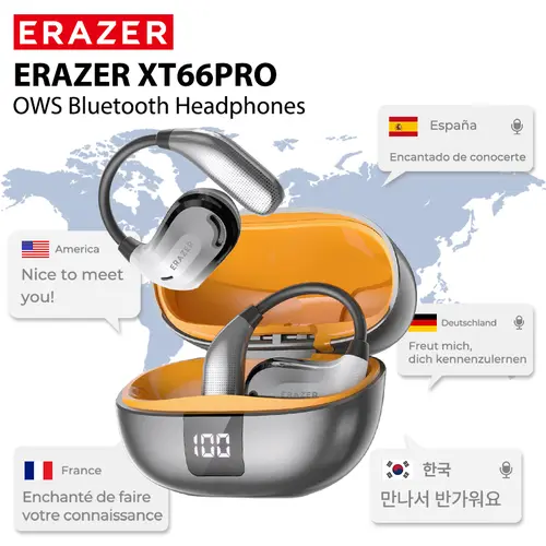 ERAZER XT66Pro Bluetooth OWS Wireless Earphones - Electronic Audio Device with HIFI Detail, Lightweight Design, Built-in Microphone for Wireless Freedom