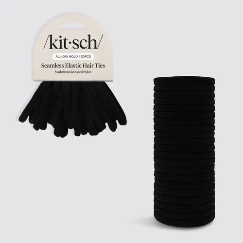 Elastic Hair Ties 20 Pack - Black