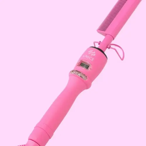 UNICE Plug-Powered Electric Hair Smoothing Comb, Professional Hot Styling Tool for Wigs, Unisex Beauty & Personal Care Straightener (Single Item)