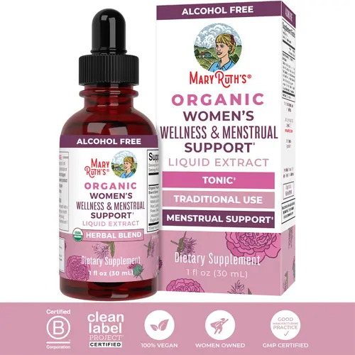 MaryRuth's Organic Women's Wellness & Menstrual Support Liquid Drops - Traditional Use Herbal Blend - USDA Organic - Non-GMO, Vegan
