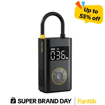Fanttik X9 Pro Portable Car Tire Inflator - 150PSI High-Pressure Cordless Air Compressor, Smart ON/OFF Hose, 1 Min Jet-Inflate, 4+N Auto-Stop Modes, 17oz Lightweight Tools and Gadgets, Long-Lasting Battery, Car Accessories, Pump Tire Tool, SummerWins, Aut