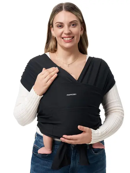 Momcozy Baby Wrap Carrier Slings, Easy to Wear, for Babies Girl and Boy, Adjustable Baby Carriers for Newborn up to 8-35 lbs Portable Mother Mom Gift Convenient Travel Gifts wild bird baby carriers Ergonomic Baby carrier
