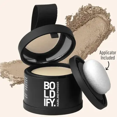 BOLDIFY Talc-Based Hairline Powder Haircare Kit - Salon-Quality Adults' Root Touch Up with Squalane, Gray Full Coverage, Blonde Refresh, 48-Hour Stain-Proof, Thickening, Concealing, Hair Loss Solution, Travel Kit