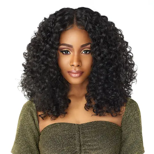 Sensationnel Curly Hair HD Lace Front Wig, Butta Lace Unit 5, Synthetic Fashion Accessory Hair Extension, Synthetic Wigs, T4/Wine