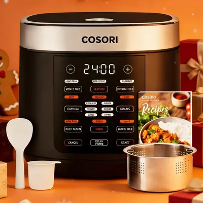 COSORI 18-in-1 Multifunction Rice Cooker - 5-Qt Electric Programmable Slow Cooker with Steam, 24H Warm, Fuzzy Logic, Nonstick Pot & 50 Recipes, Kitchen Appliance,SohoChic