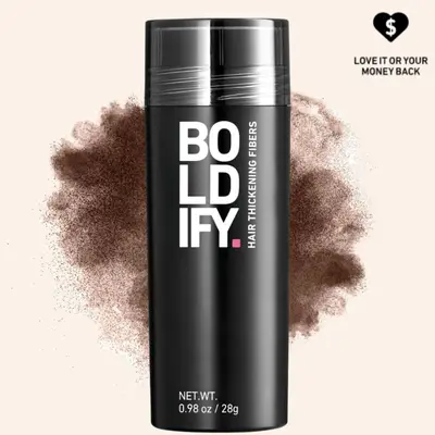 Boldify Hair Thickening Fibers Haircare Kit - Natural Plant-Based Texture Powder, 14 Stylist-Developed Shades, Wind & Water Resistant, Vegan & Cruelty-Free, Color Correction, Unscented, Color Match Guarantee, Hair Loss Solution