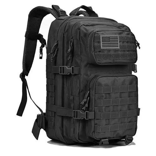 Military-Grade Tactical Backpack, 40-50L Heavy-Duty Rucksack with 600D Nylon/Poly for Strength, MOLLE Compatible, Heavy-Duty Zippers, Front Zip Quick Access, Main Compartment Tames Gear, Built for Travel and Camping