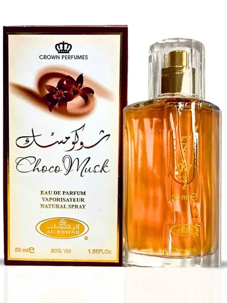 Choco Musk Eau de Parfum Spray 50ml (1.7 oz) by Al Rehab – Vanilla Musk Perfume, Arabian Perfume, Long Lasting Perfume for Men & Women