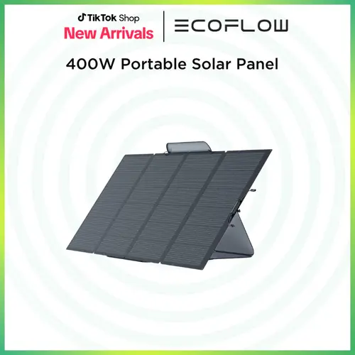 EcoFlow 400W Portable Solar Panel, Foldable & Durable, Complete with an Adjustable Kickstand Case, Waterproof IP68 for Outdoor Adventures