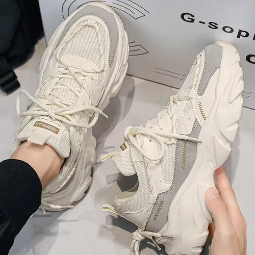 Men's Letter Print Sneakers, Letter Pattern Sneakers, Dual Laces Lace Up Colorblock Design, Sporty Low Top, PU Leather, All Seasons, Unique, Stylish and Fashionable, Trendy Walking Sneaker, Lifestyle Casual Walking Sneakers