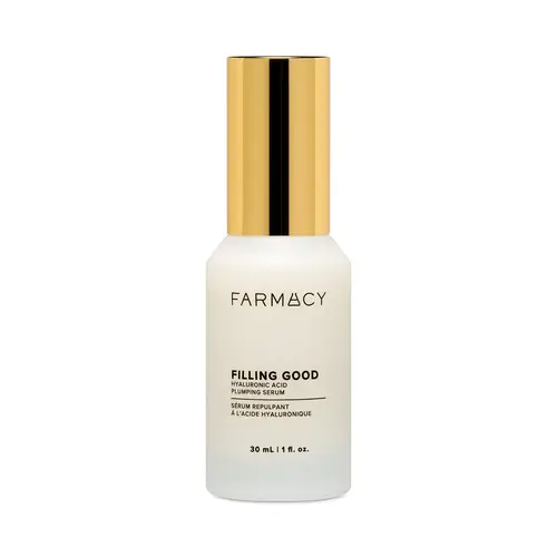 Farmacy Beauty Filling Good Hyaluronic Acid Face Serum - 30ml Nontoxic Beauty Hydrating Moisturizing Anti-Aging Serum with Vegan Collagen, Peptides, Carob Gum, Antioxidants, Micro-Fill for Smooth Plump Skin
