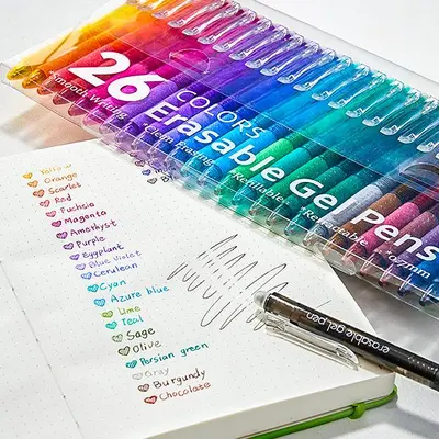 Shuttle Art 15/26-Pack Erasable Colored Gel Pen Set, Retractable Fine Point Clicker Multi Purpose Pens, Smooth-Writing Back to School Supplies College Gift for Students, Ideal for Drawing & Planner Use