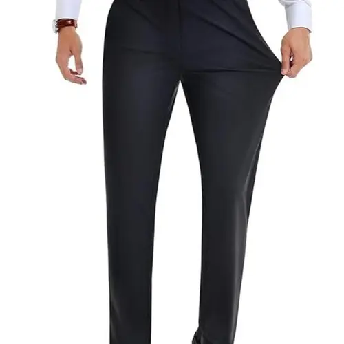 Royaura Men's Slim Fit Straight Leg Slacks - Lightweight, Stretch, Wrinkle-Free, Expandable Waist, Mensfashion Business Attire for Spring Summer, Outdoors, Gifts for Him, Romance,sohochic