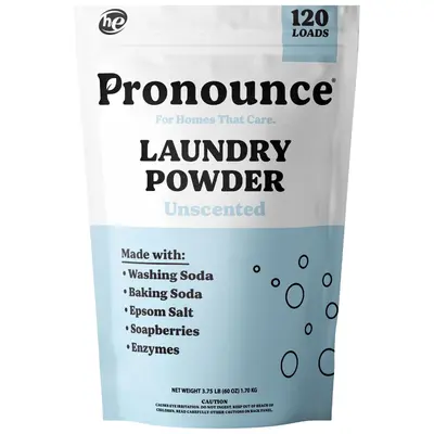 Pronounce Laundry Powder - 120 Loads - Cleaner Ingredients For Homes That Care