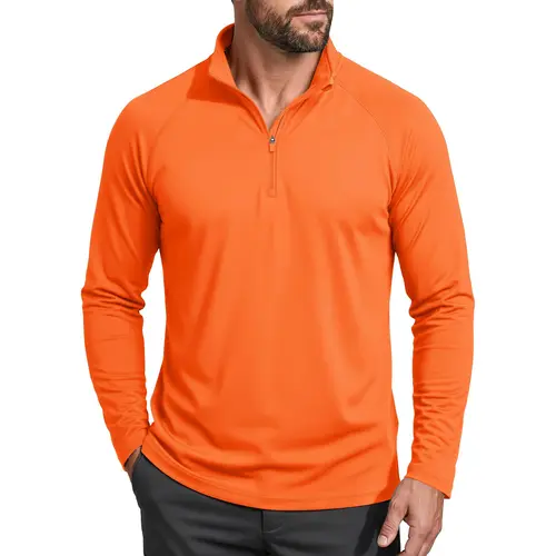 MAGCOMSEN 1/3/5 Pack Men's 1/4 Zip Shirt UPF 50+ Quick Dry Lightweight Long Sleeve for Hiking Running Rashguard Outdoor Sport Clothing Sports Casual Wear Outdoorfun,back to school,back to school shopping,sohochic