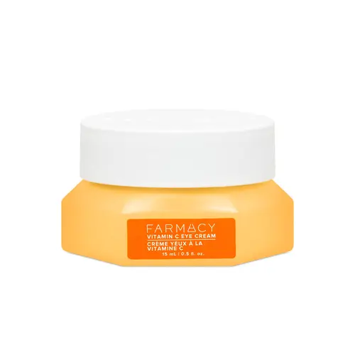 Farmacy Beauty Bright On Vitamin C Eye Cream 15 mL - Clinically Proven Brightening Hydrator with Honey, Hyaluronic Acid, Caffeine, Peptides - De-Puffing, Replenishing Dark Circles Treatment, Fine Lines Fix, Smooth Radiance Boost Eye Treatments, Under Eye