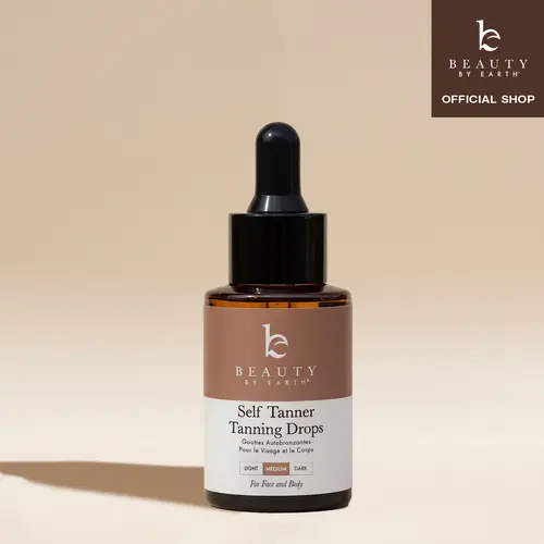 Beauty by Earth Self Tanner Drops - Best Customizable Tanning Drops for Face & Body, Golden Natural Bronzed Sunless Glow, Made in USA, Cruelty-Free for All Skin Types