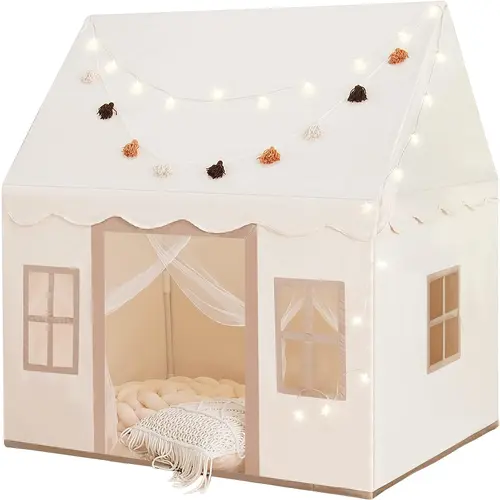 Large Kids Play Tent with Mat, Indoor & Outdoor, 52 x 35 x 52 Inches, JoyHut Classic, Non-Slip Mat, Easy to Assemble, Machine Washable,Perfect Christmas Gift for Boys, Girls, Summervibes, #sohochic