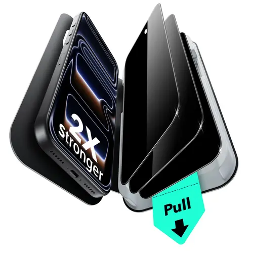 ESR 3-Pack 9H+ Tempered Glass Screen Guard for iPhone Series (18/17/16/15/14/13), Military Grade Shatterproof Shockproof Full Coverage Protection, with Easy Installation Ultrafit Tray & Adhesive Thin Film iPhone Screen Protectors, Mobile iPhone Accessory