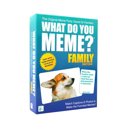 What Do You Meme? Family Edition by Relatable, Now with Refreshed Content -  Kids Games 8+, Family Games for Kids and Adults, The TikTok Viral Sensation, Includes 300 Caption Cards, 108 Photo Cards