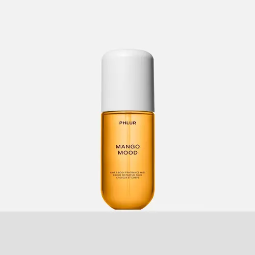 PHLUR Mango Mood Body Mist - Travel Size Hair & Body Fragrance Mist with Ripe Mango, Orris Flower, Vanilla & Brown Sugar