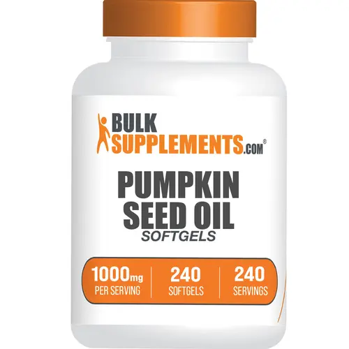 BulkSupplements Pumpkin Seed Oil Softgels - Dietary Supplements - Natural Nourishing Skin Care Capsules - Anti-Inflammatory Support - 1000mg per Serving - 240 Count