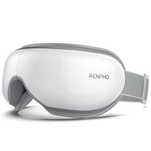 Renpho Eyeris 1 Eye Massager - ABS Plastic, 5 Modes, Thermal Heat, Vibration, Bluetooth Music, Compact Rechargeable, 2 Levels, Micro-USB Charging Port, Self Love Self-Care Gadget, Gifts for Adulting Women, Birthday Gift