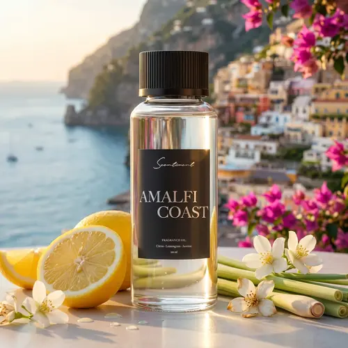 Scentiment Amalfi Coast Fragrance Oil - Bergamot & Lemongrass Scented with Lemon, Jasmine, Magnolia, Koa Wood, and Musk - Sun Drenched Italian Escape Experience